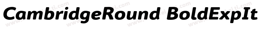 CambridgeRound BoldExpIt字体转换